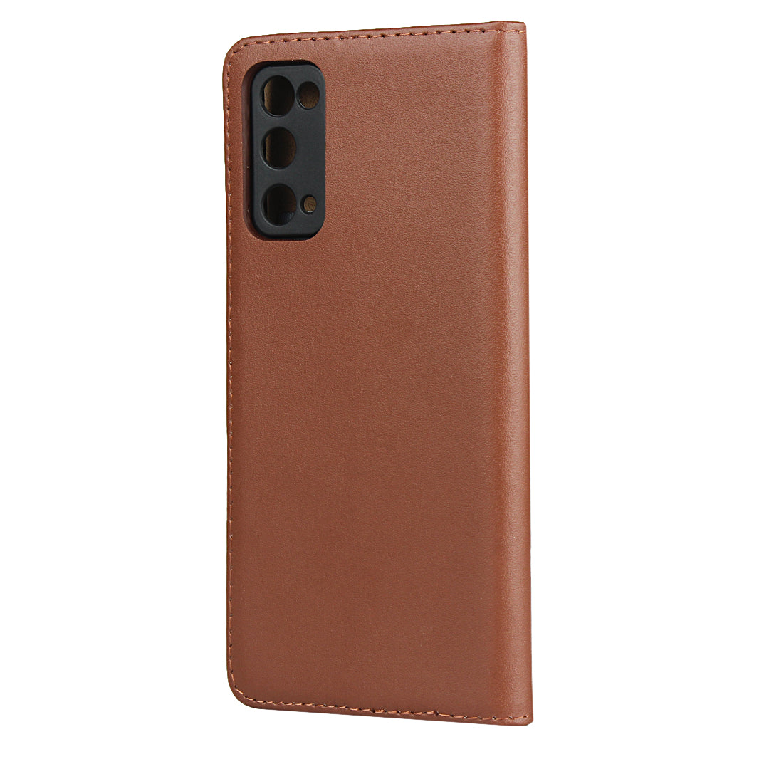 For Samsung Galaxy S20 FE 4G/5G/S20 Lite/S20 FE 2022 Split Leather Shell Wallet Stand Mobile Phone Cover - Brown