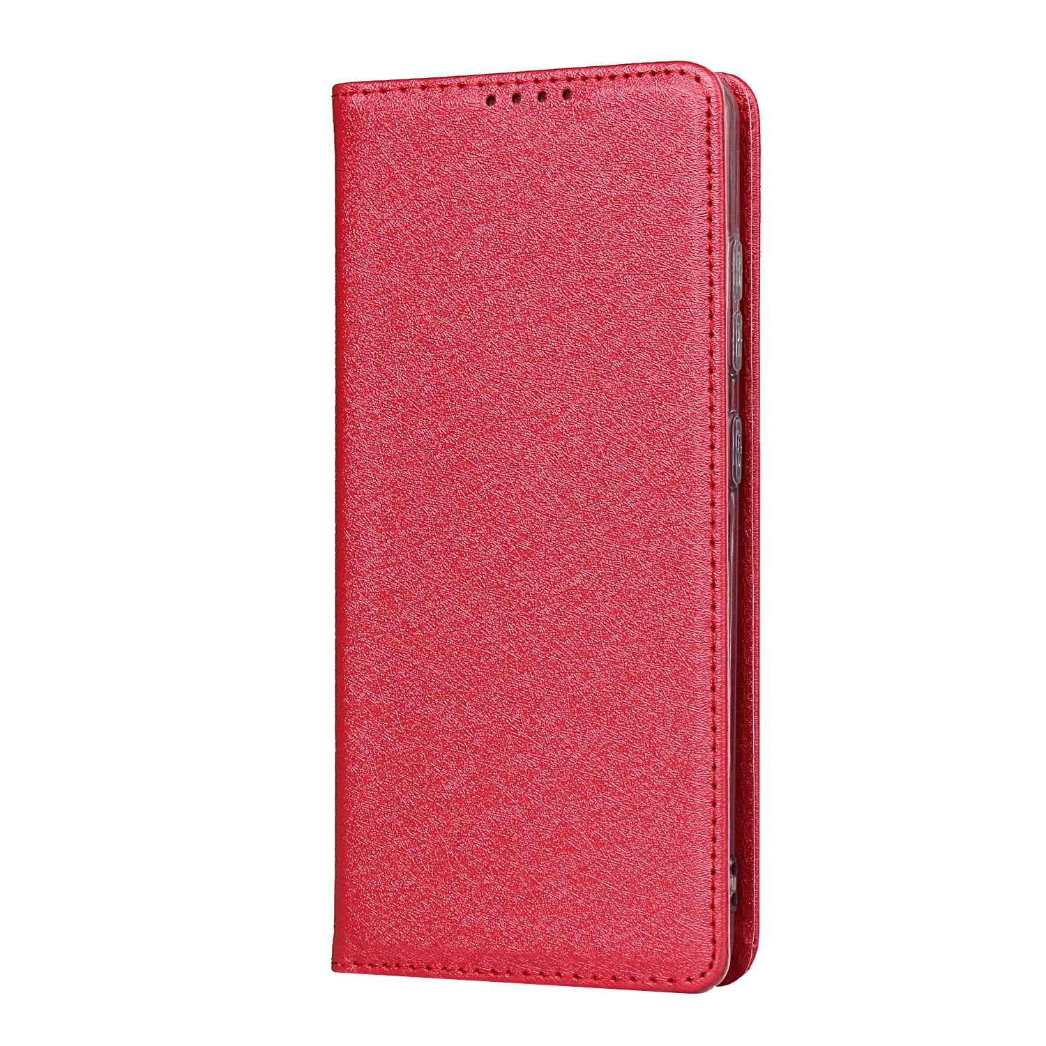 Silk Skin Leather Wallet Stand Protective Phone Case for Samsung Galaxy S20 FE/S20 Fan Edition/S20 FE 5G/S20 Fan Edition 5G - Red