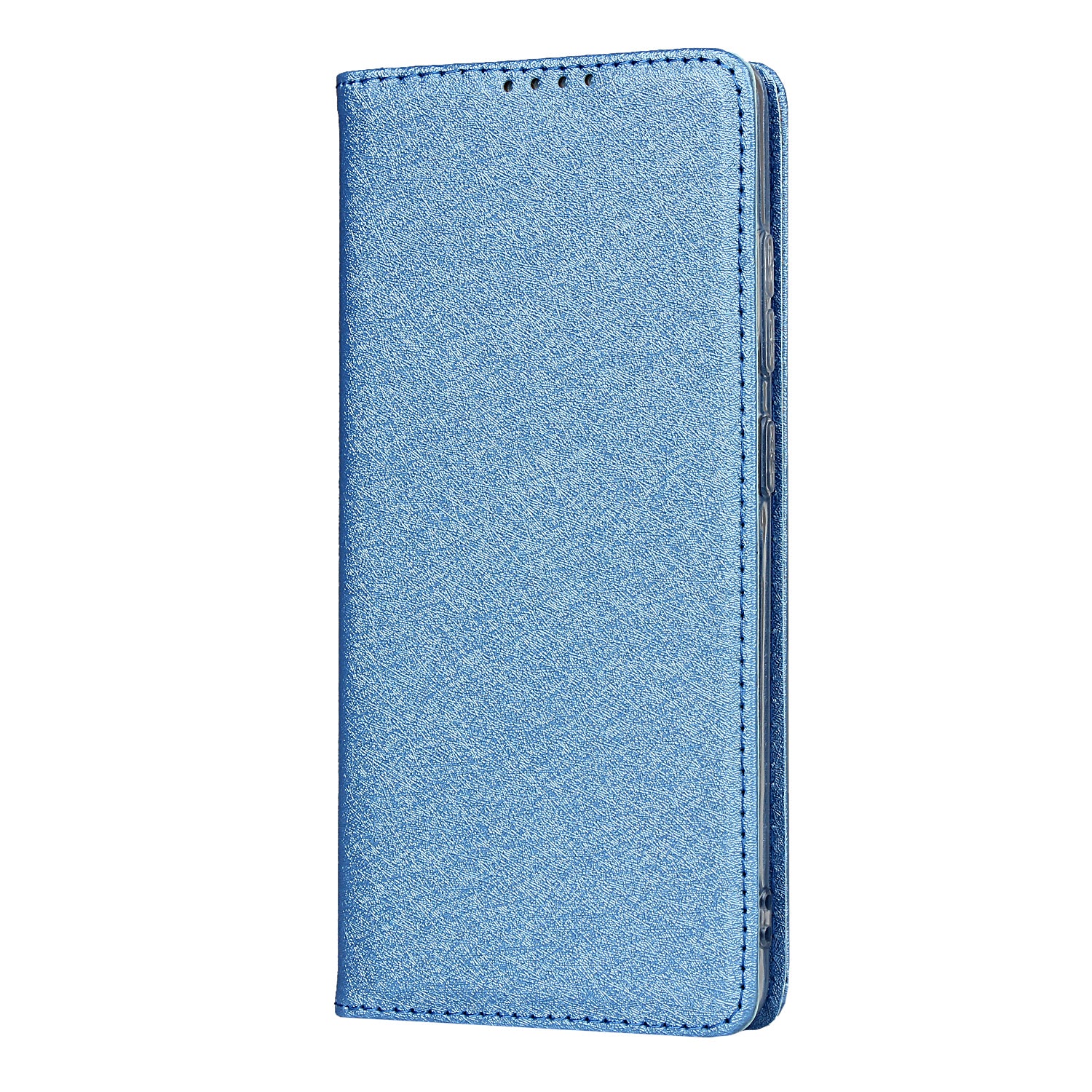 Silk Skin Leather Wallet Stand Protective Phone Case for Samsung Galaxy S20 FE/S20 Fan Edition/S20 FE 5G/S20 Fan Edition 5G - Blue