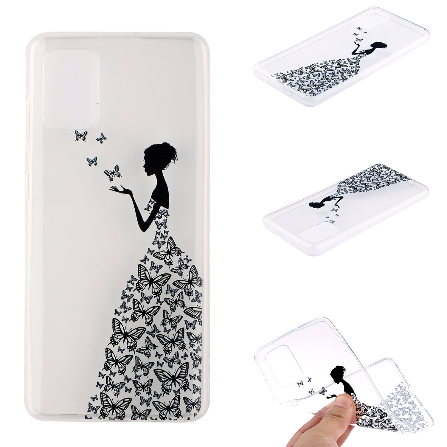 High Transmittance Shell Pattern Printing TPU Phone Case for Samsung Galaxy S20 FE/S20 FE 5G/S20 Lite - Girl