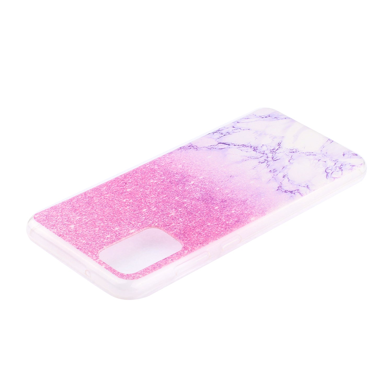 High Transmittance Shell Pattern Printing TPU Phone Case for Samsung Galaxy S20 FE/S20 FE 5G/S20 Lite - Pink Glitter Powder