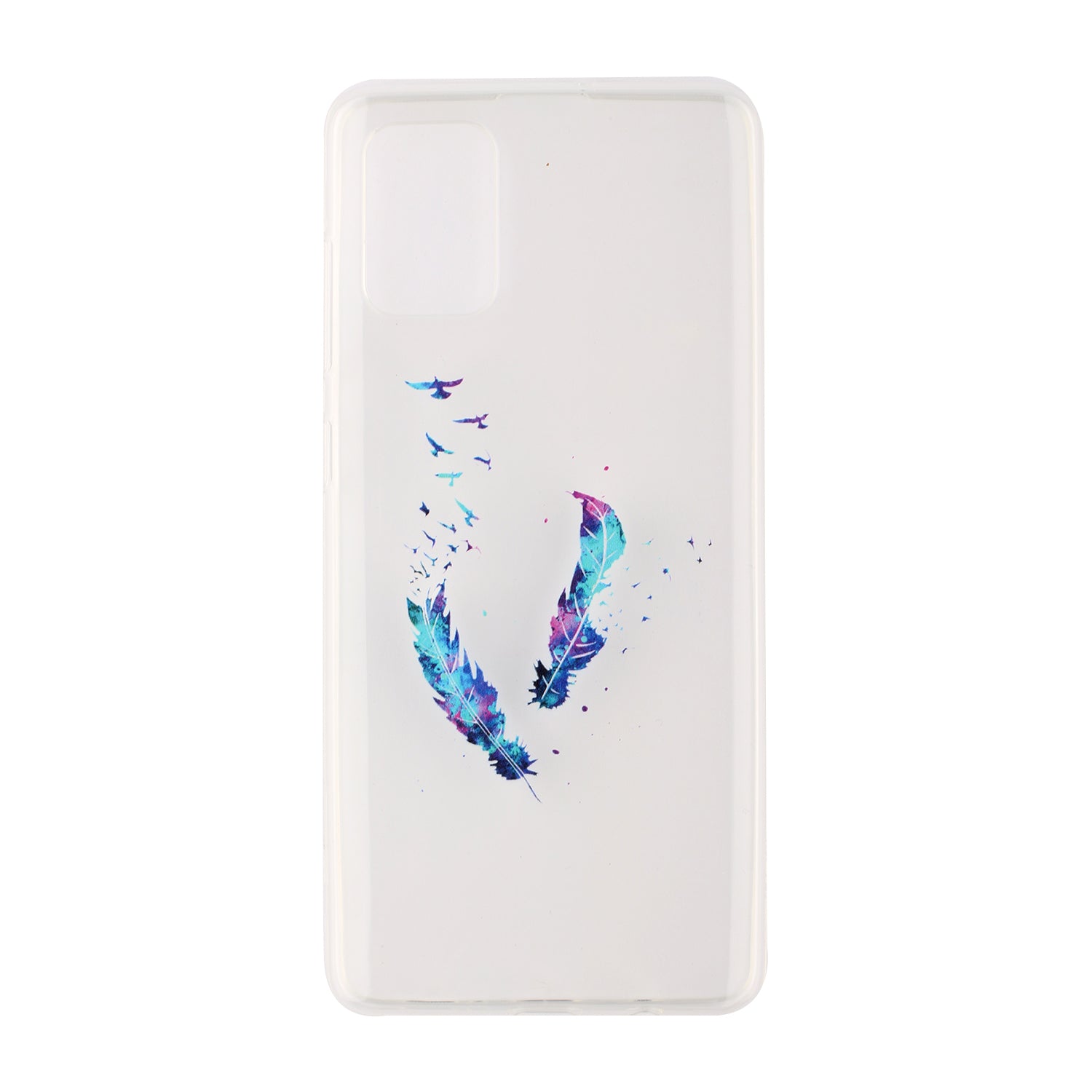 High Transmittance Shell Pattern Printing TPU Phone Case for Samsung Galaxy S20 FE/S20 FE 5G/S20 Lite - Feather