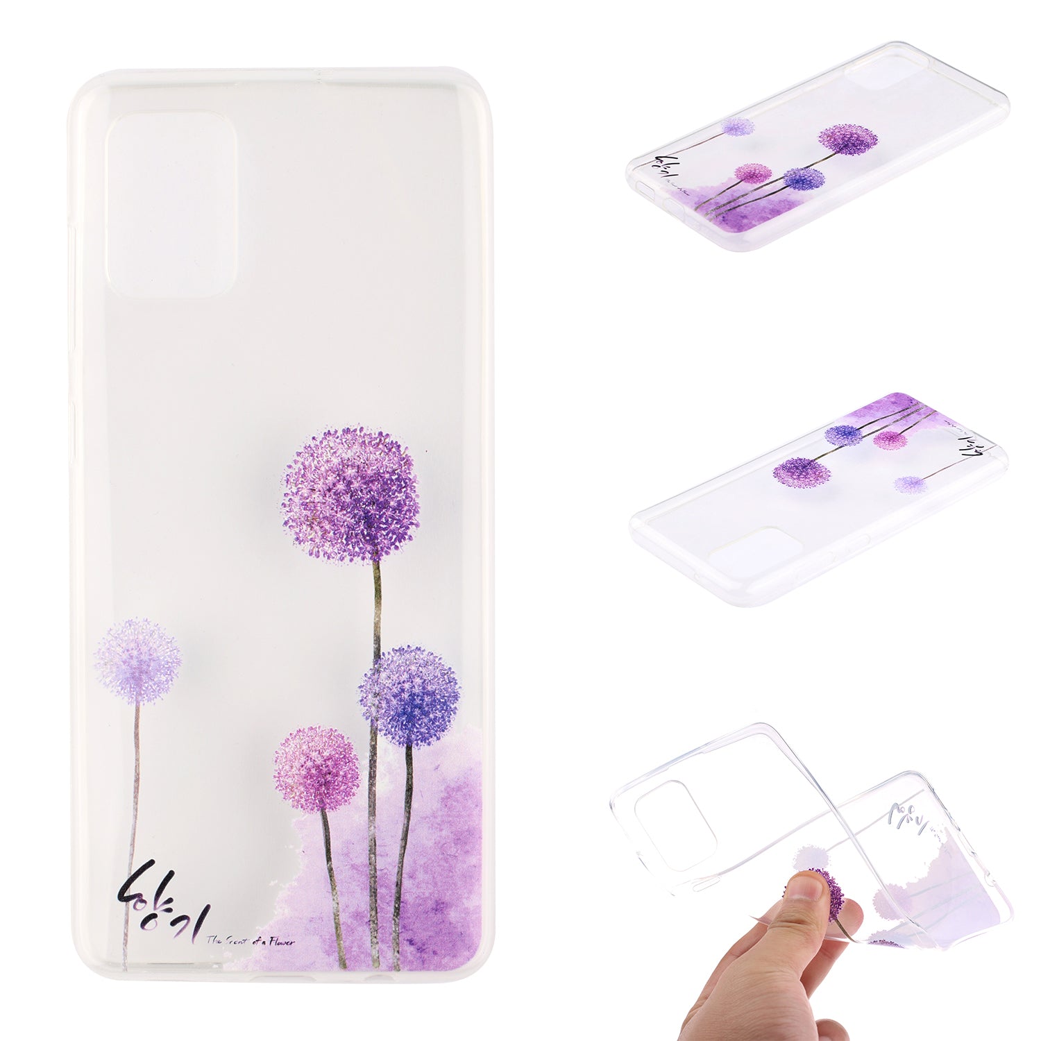 High Transmittance Shell Pattern Printing TPU Phone Case for Samsung Galaxy S20 FE/S20 FE 5G/S20 Lite - Dandelion