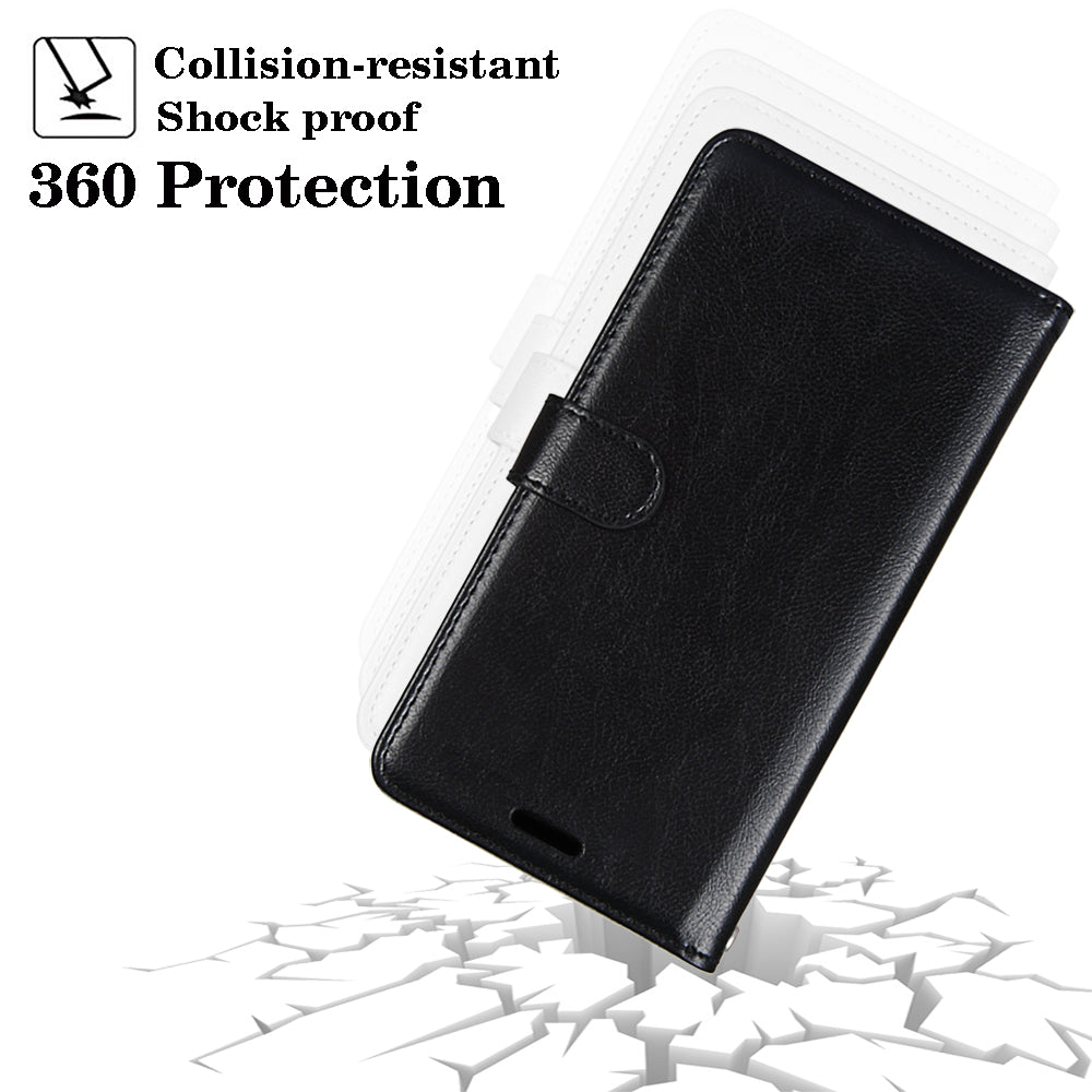 Wallet Stand Leather Shell Magnetic Clasp Protective Cover for Samsung Galaxy S20 FE/S20 Fan Edition/S20 FE 5G/S20 Fan Edition 5G/S20 Lite - Black