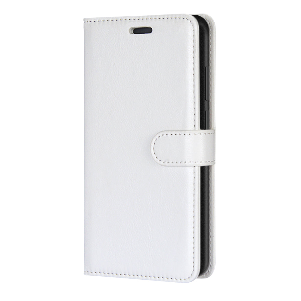 Wallet Stand Leather Shell Magnetic Clasp Protective Cover for Samsung Galaxy S20 FE/S20 Fan Edition/S20 FE 5G/S20 Fan Edition 5G/S20 Lite - White