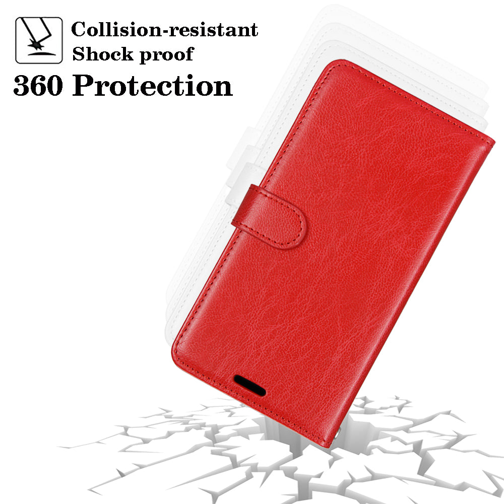 Wallet Stand Leather Shell Magnetic Clasp Protective Cover for Samsung Galaxy S20 FE/S20 Fan Edition/S20 FE 5G/S20 Fan Edition 5G/S20 Lite - Red