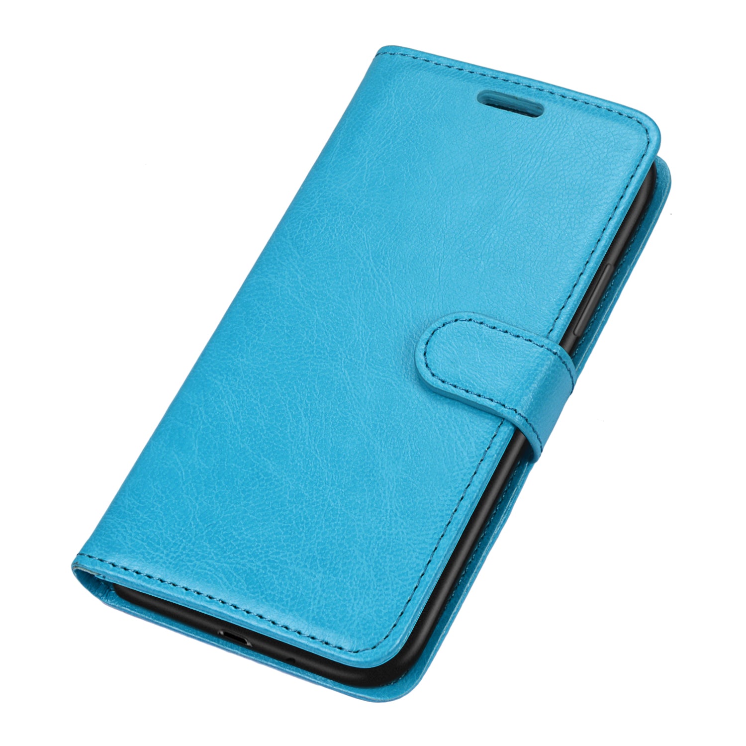 Wallet Stand Leather Shell Magnetic Clasp Protective Cover for Samsung Galaxy S20 FE/S20 Fan Edition/S20 FE 5G/S20 Fan Edition 5G/S20 Lite - Blue