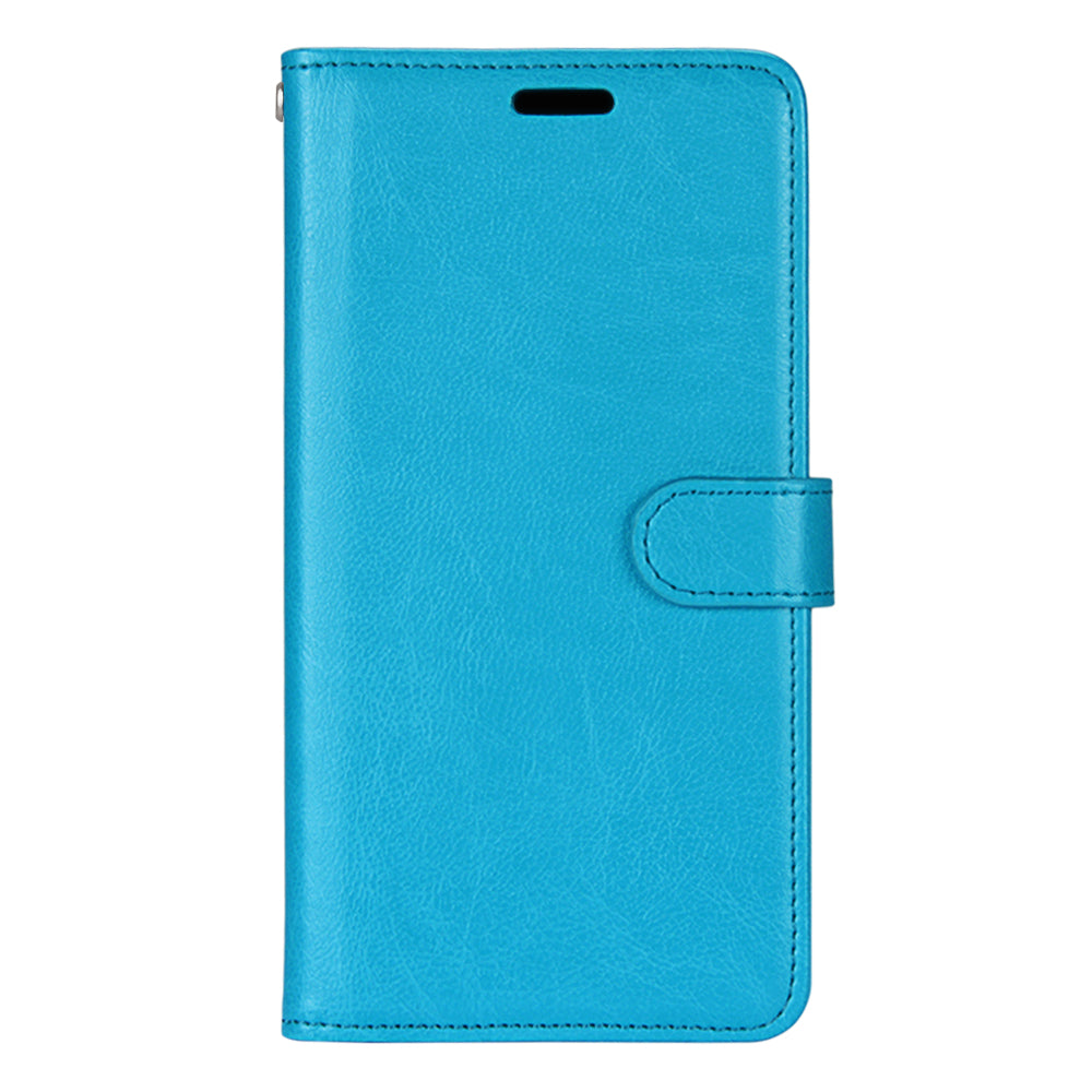 Wallet Stand Leather Shell Magnetic Clasp Protective Cover for Samsung Galaxy S20 FE/S20 Fan Edition/S20 FE 5G/S20 Fan Edition 5G/S20 Lite - Blue