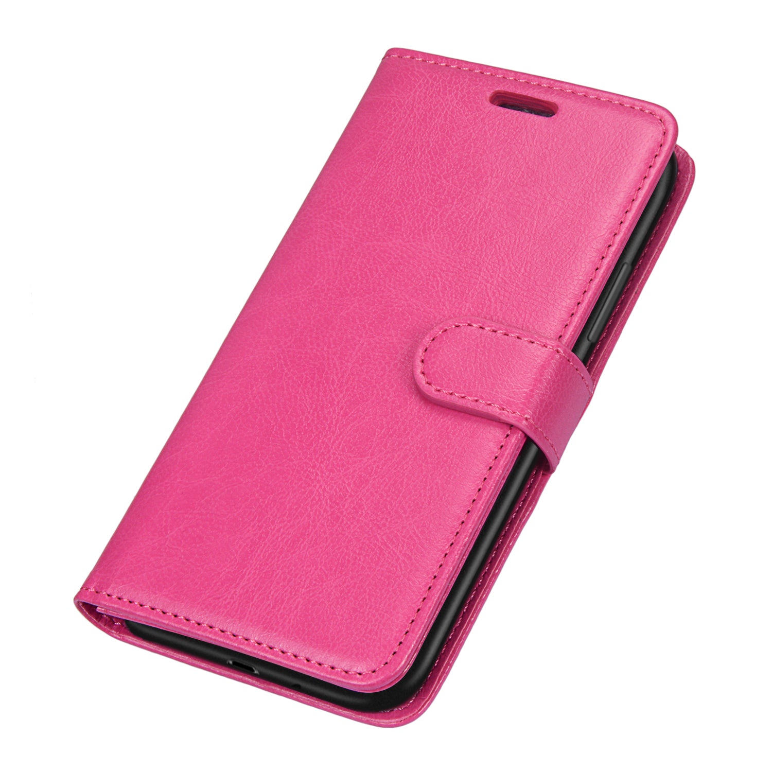 Wallet Stand Leather Shell Magnetic Clasp Protective Cover for Samsung Galaxy S20 FE/S20 Fan Edition/S20 FE 5G/S20 Fan Edition 5G/S20 Lite - Rose