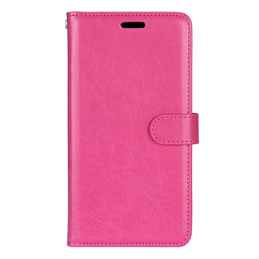 Wallet Stand Leather Shell Magnetic Clasp Protective Cover for Samsung Galaxy S20 FE/S20 Fan Edition/S20 FE 5G/S20 Fan Edition 5G/S20 Lite - Rose