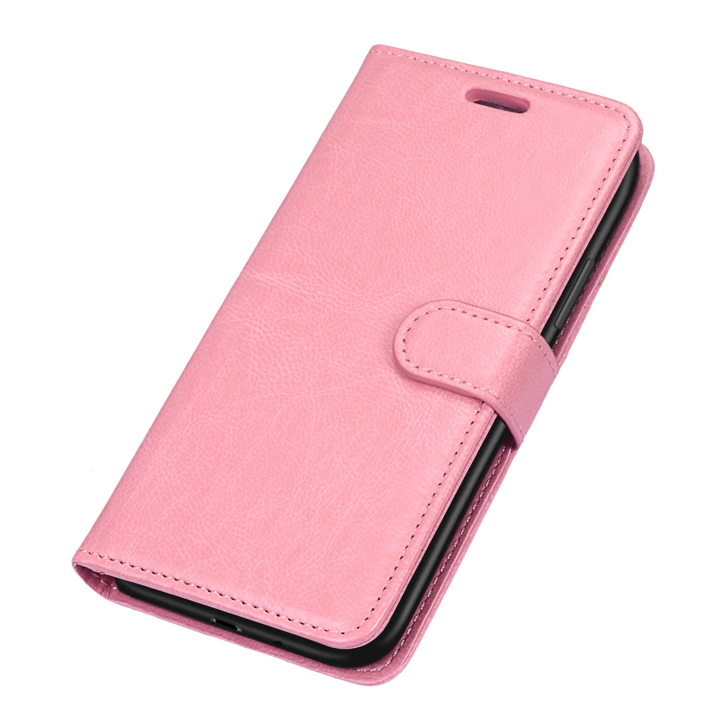 Wallet Stand Leather Shell Magnetic Clasp Protective Cover for Samsung Galaxy S20 FE/S20 Fan Edition/S20 FE 5G/S20 Fan Edition 5G/S20 Lite - Pink