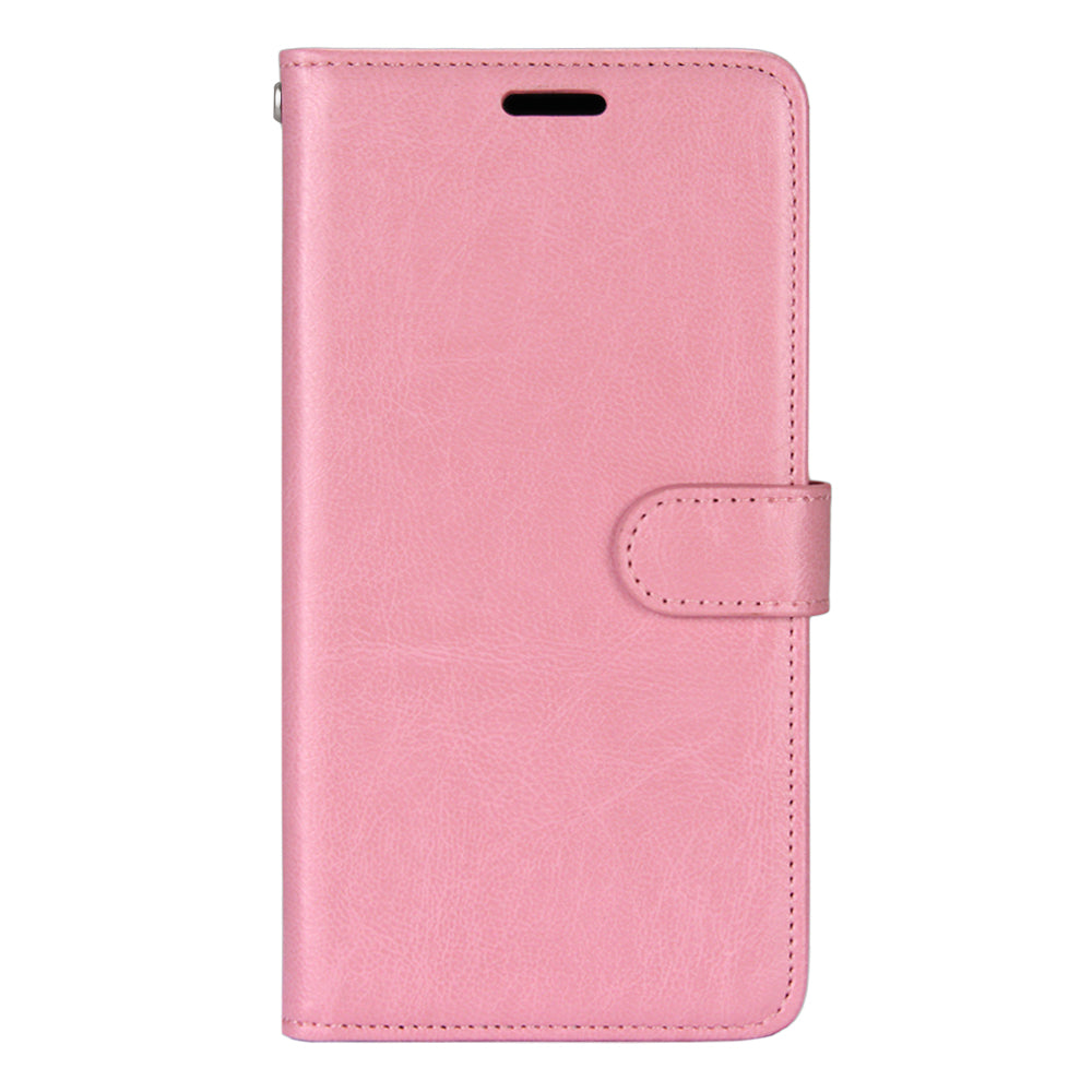 Wallet Stand Leather Shell Magnetic Clasp Protective Cover for Samsung Galaxy S20 FE/S20 Fan Edition/S20 FE 5G/S20 Fan Edition 5G/S20 Lite - Pink