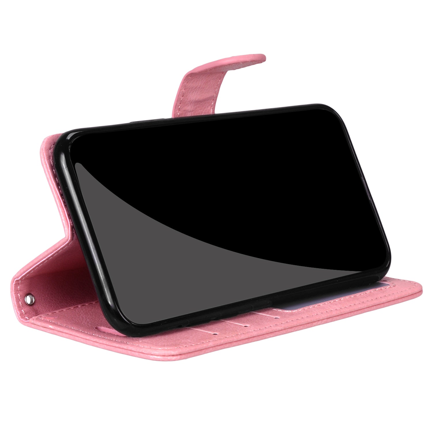 Wallet Stand Leather Shell Magnetic Clasp Protective Cover for Samsung Galaxy S20 FE/S20 Fan Edition/S20 FE 5G/S20 Fan Edition 5G/S20 Lite - Pink