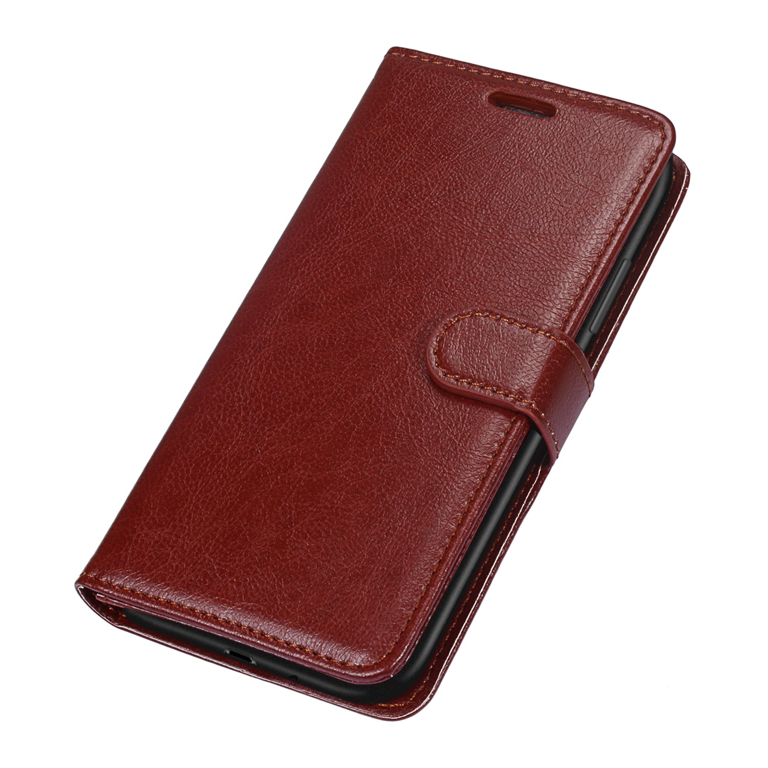 Wallet Stand Leather Shell Magnetic Clasp Protective Cover for Samsung Galaxy S20 FE/S20 Fan Edition/S20 FE 5G/S20 Fan Edition 5G/S20 Lite - Brown