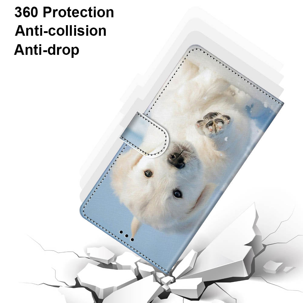 For Samsung Galaxy S20 FE 4G/5G/S20 Lite/S20 FE 2022 Anti-Drop Wallet Stand Case Pattern Printing Shell - Lite Dog