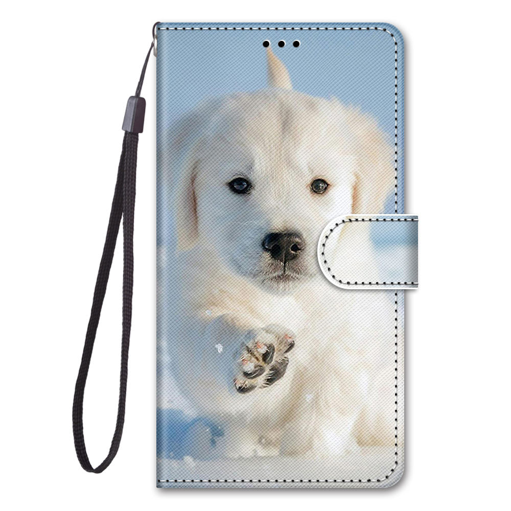 For Samsung Galaxy S20 FE 4G/5G/S20 Lite/S20 FE 2022 Anti-Drop Wallet Stand Case Pattern Printing Shell - Lite Dog