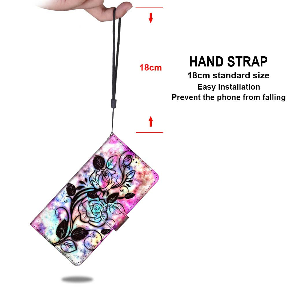 For Samsung Galaxy S20 FE 4G/5G/S20 Lite/S20 FE 2022 Anti-Drop Wallet Stand Case Pattern Printing Shell - Colorful Flower