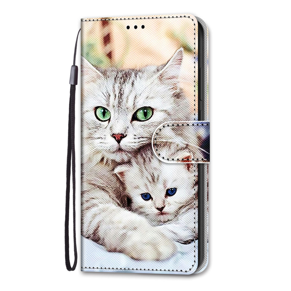 Pattern Printing Phone Case for Samsung Galaxy S20 FE 4G/5G/S20 Lite/S20 FE 2022, PU Leather Stand Flip Wallet Cover - Two Cats