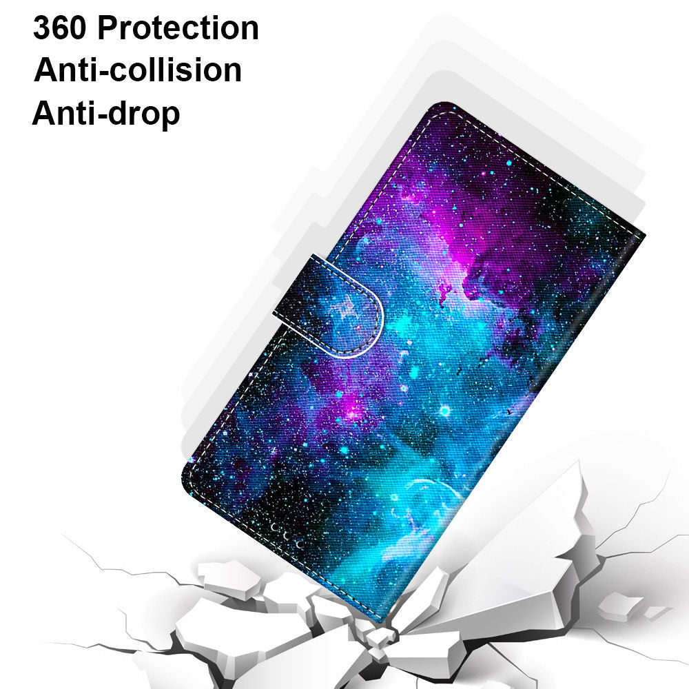 Pattern Printing Phone Case for Samsung Galaxy S20 FE 4G/5G/S20 Lite/S20 FE 2022, PU Leather Stand Flip Wallet Cover - Universe