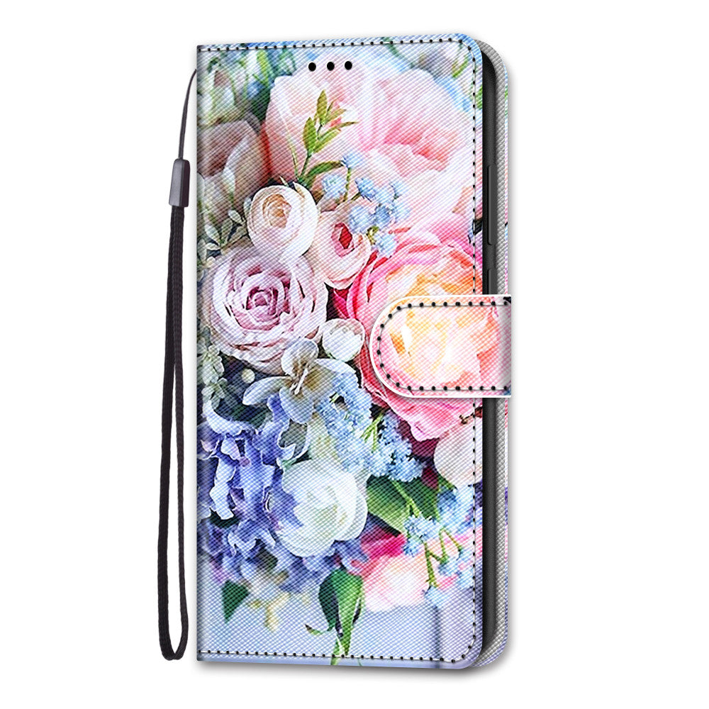 Pattern Printing Phone Case for Samsung Galaxy S20 FE 4G/5G/S20 Lite/S20 FE 2022, PU Leather Stand Flip Wallet Cover - Blooming Flower