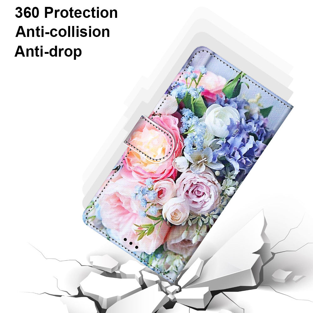 Pattern Printing Phone Case for Samsung Galaxy S20 FE 4G/5G/S20 Lite/S20 FE 2022, PU Leather Stand Flip Wallet Cover - Blooming Flower