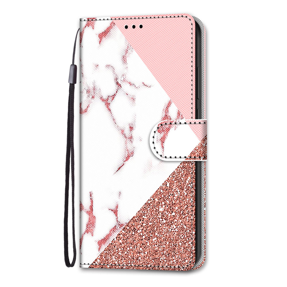 Pattern Printing Phone Case for Samsung Galaxy S20 FE 4G/5G/S20 Lite/S20 FE 2022, PU Leather Stand Flip Wallet Cover - Marble Pattern