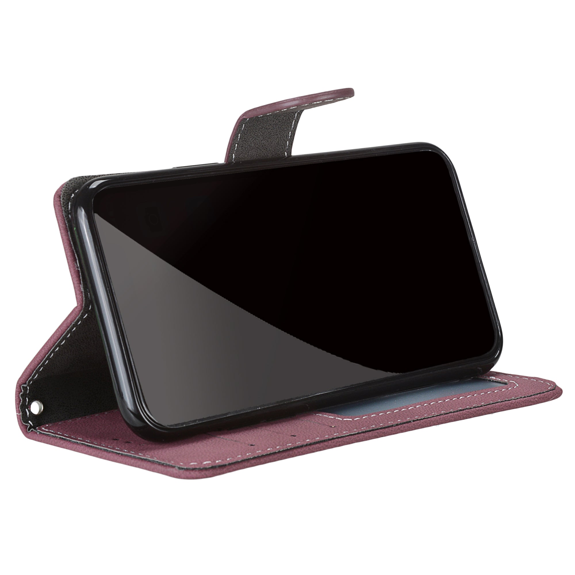 Retro Frosted Surface Wallet Leather Stand Phone Case for Samsung Galaxy S20 FE 4G/FE 5G/S20 Lite - Wine Red