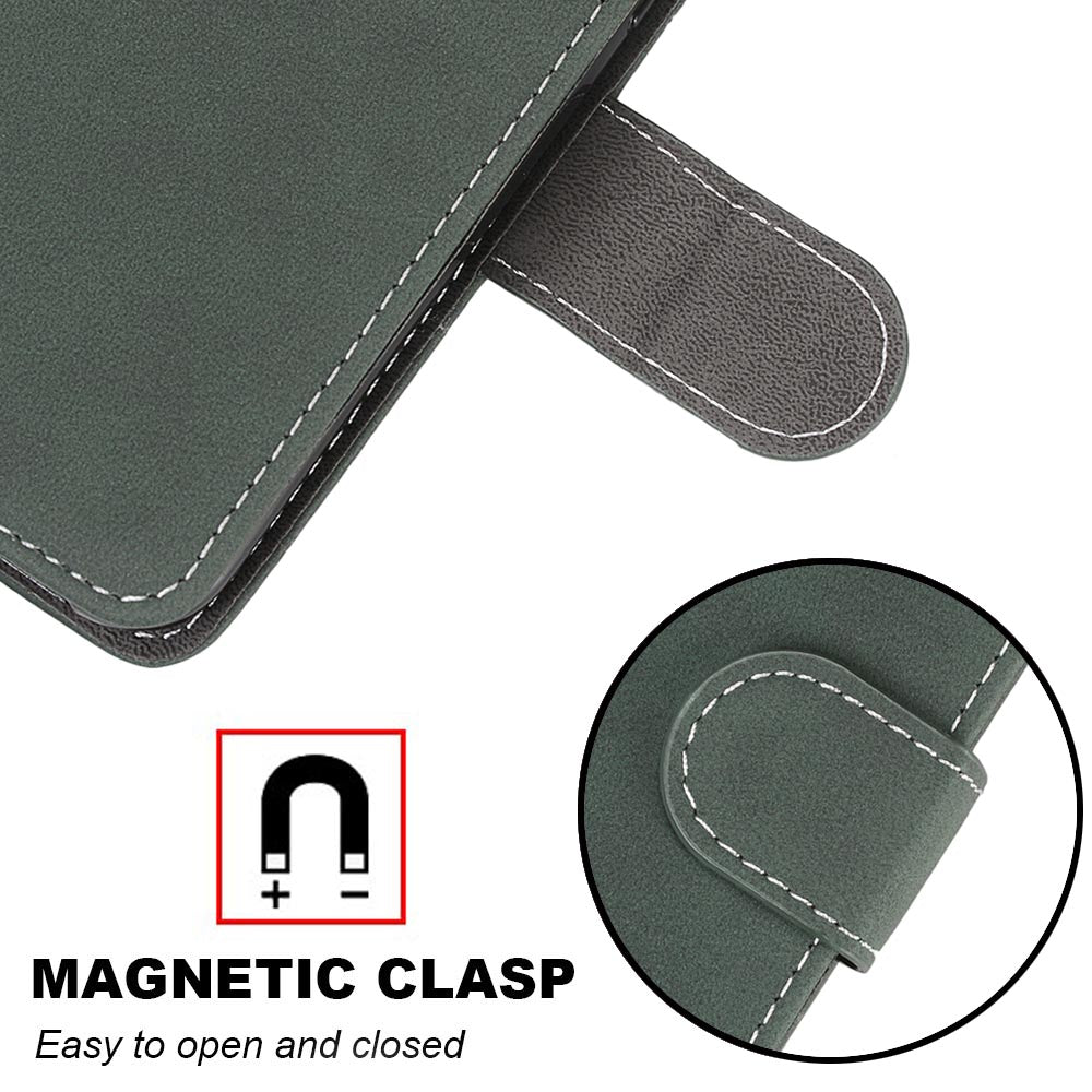 Retro Frosted Surface Wallet Leather Stand Phone Case for Samsung Galaxy S20 FE 4G/FE 5G/S20 Lite - Green