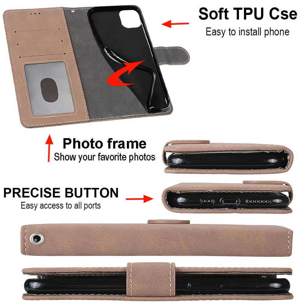 Retro Frosted Surface Wallet Leather Stand Phone Case for Samsung Galaxy S20 FE 4G/FE 5G/S20 Lite - Brown