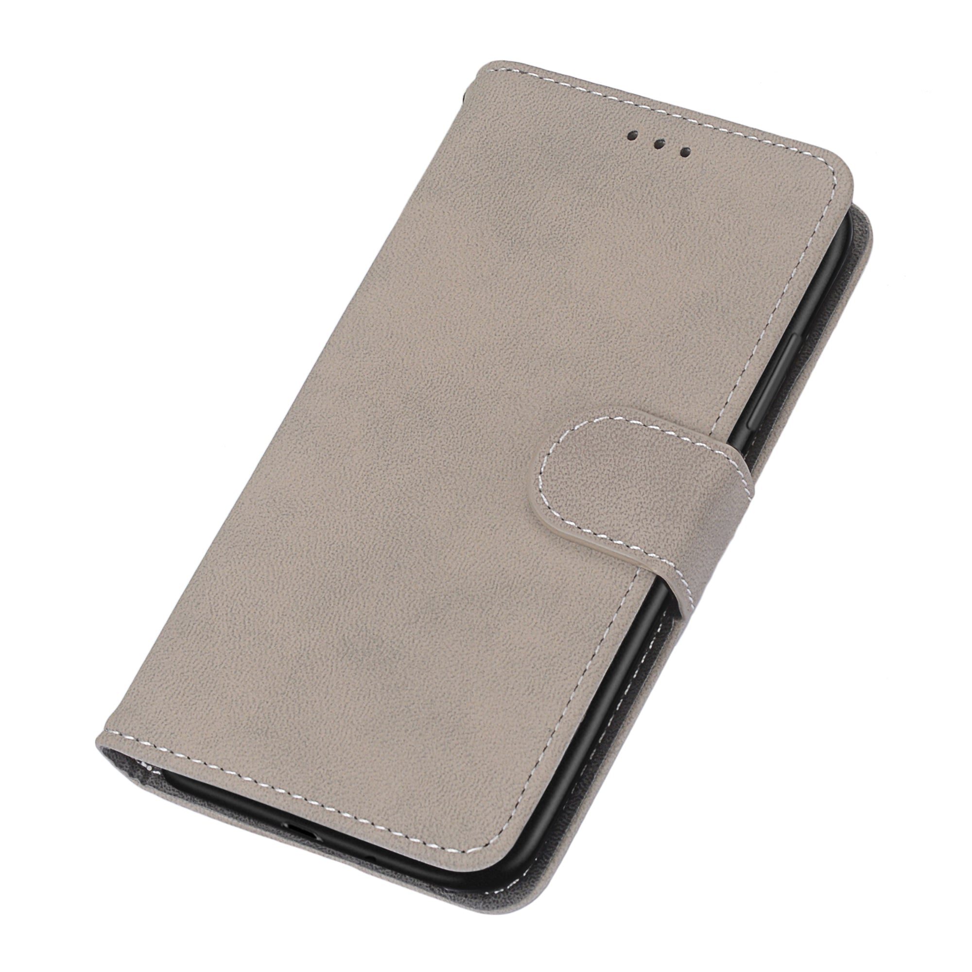 Retro Frosted Surface Wallet Leather Stand Phone Case for Samsung Galaxy S20 FE 4G/FE 5G/S20 Lite - Grey