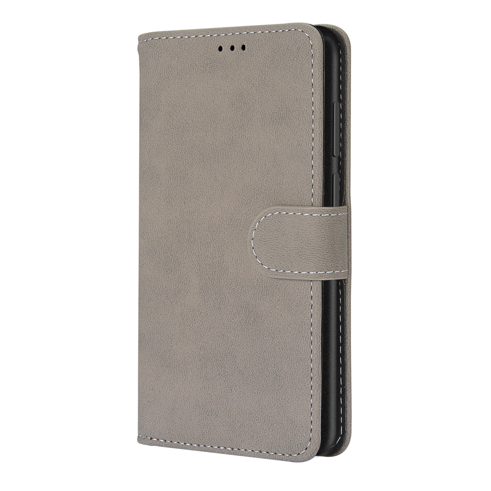 Retro Frosted Surface Wallet Leather Stand Phone Case for Samsung Galaxy S20 FE 4G/FE 5G/S20 Lite - Grey