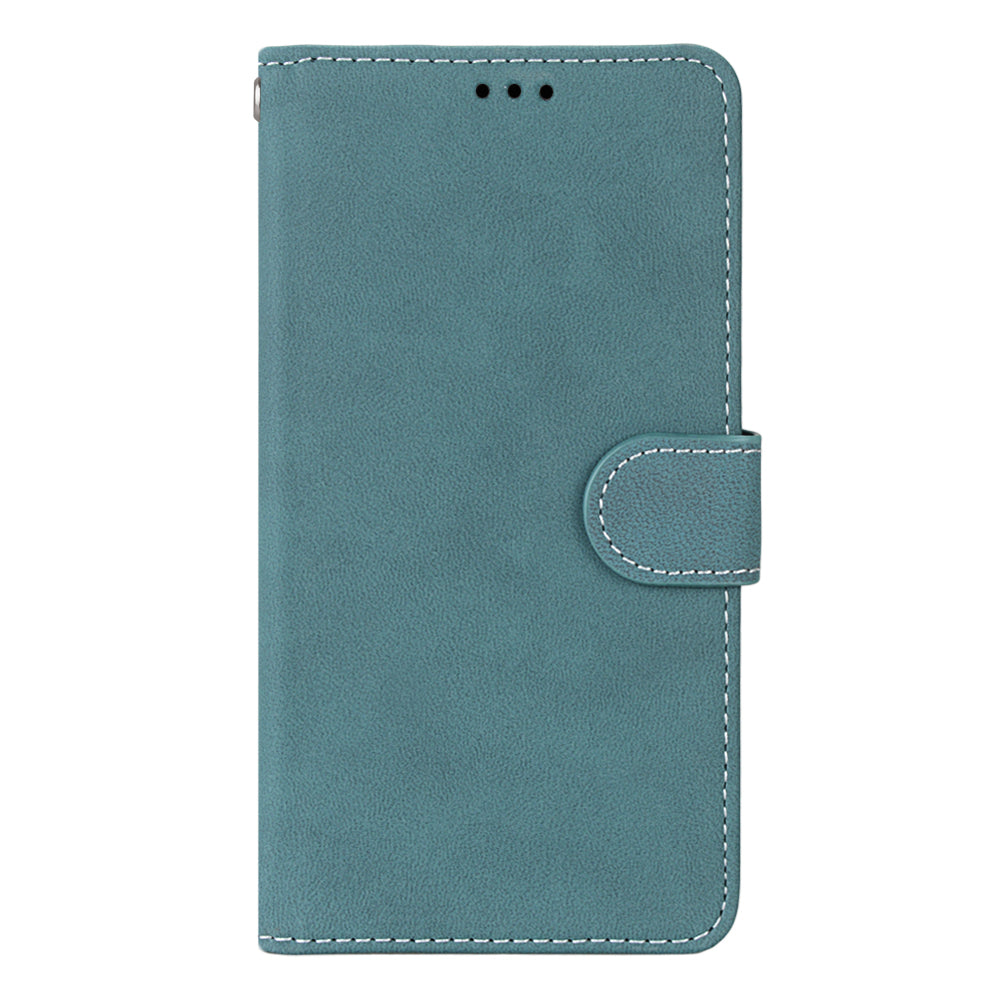 Retro Frosted Surface Wallet Leather Stand Phone Case for Samsung Galaxy S20 FE 4G/FE 5G/S20 Lite - Blue