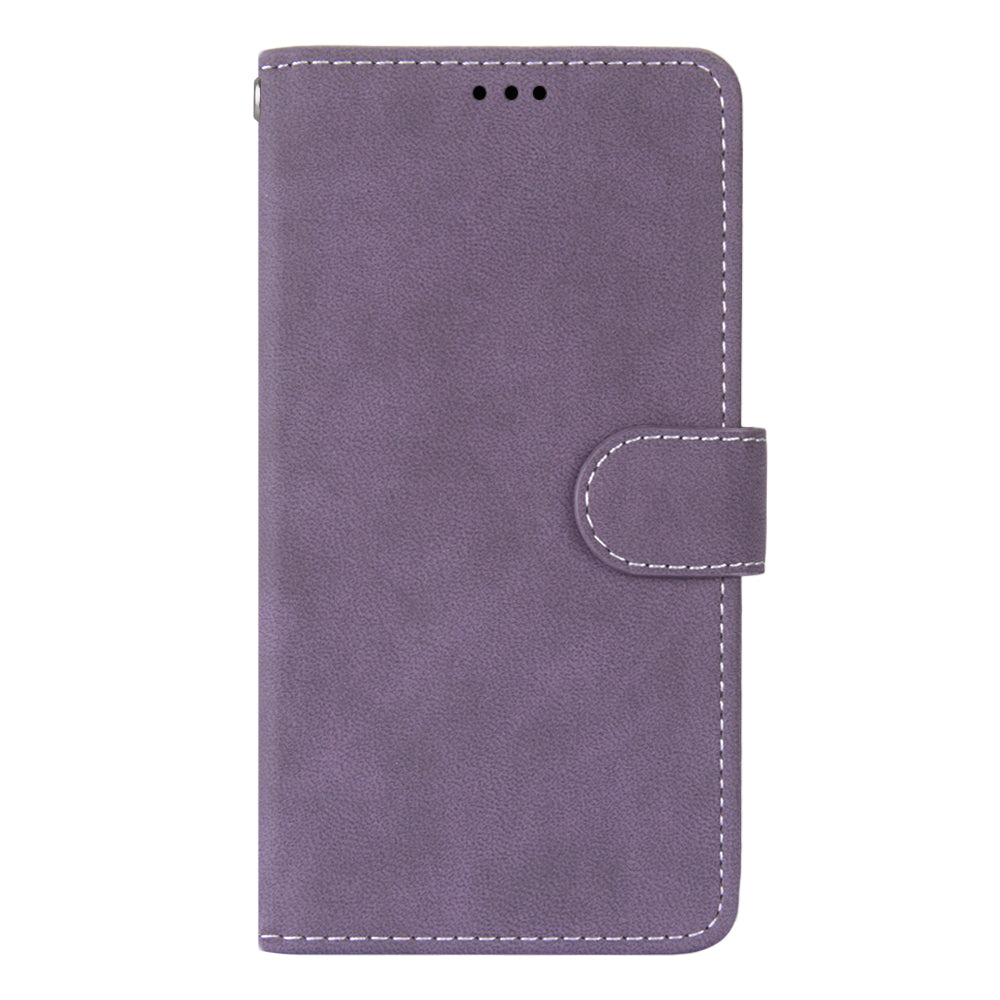 Retro Frosted Surface Wallet Leather Stand Phone Case for Samsung Galaxy S20 FE 4G/FE 5G/S20 Lite - Purple