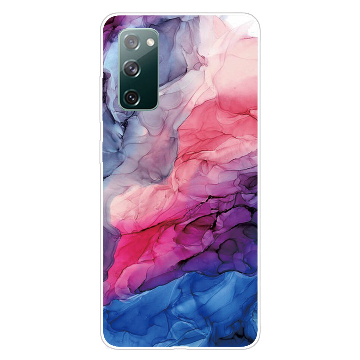 For Samsung Galaxy S20 FE 4G/5G/S20 Lite/S20 FE 2022 Shockproof TPU Case Marble Pattern Printed Phone Protector - Style D