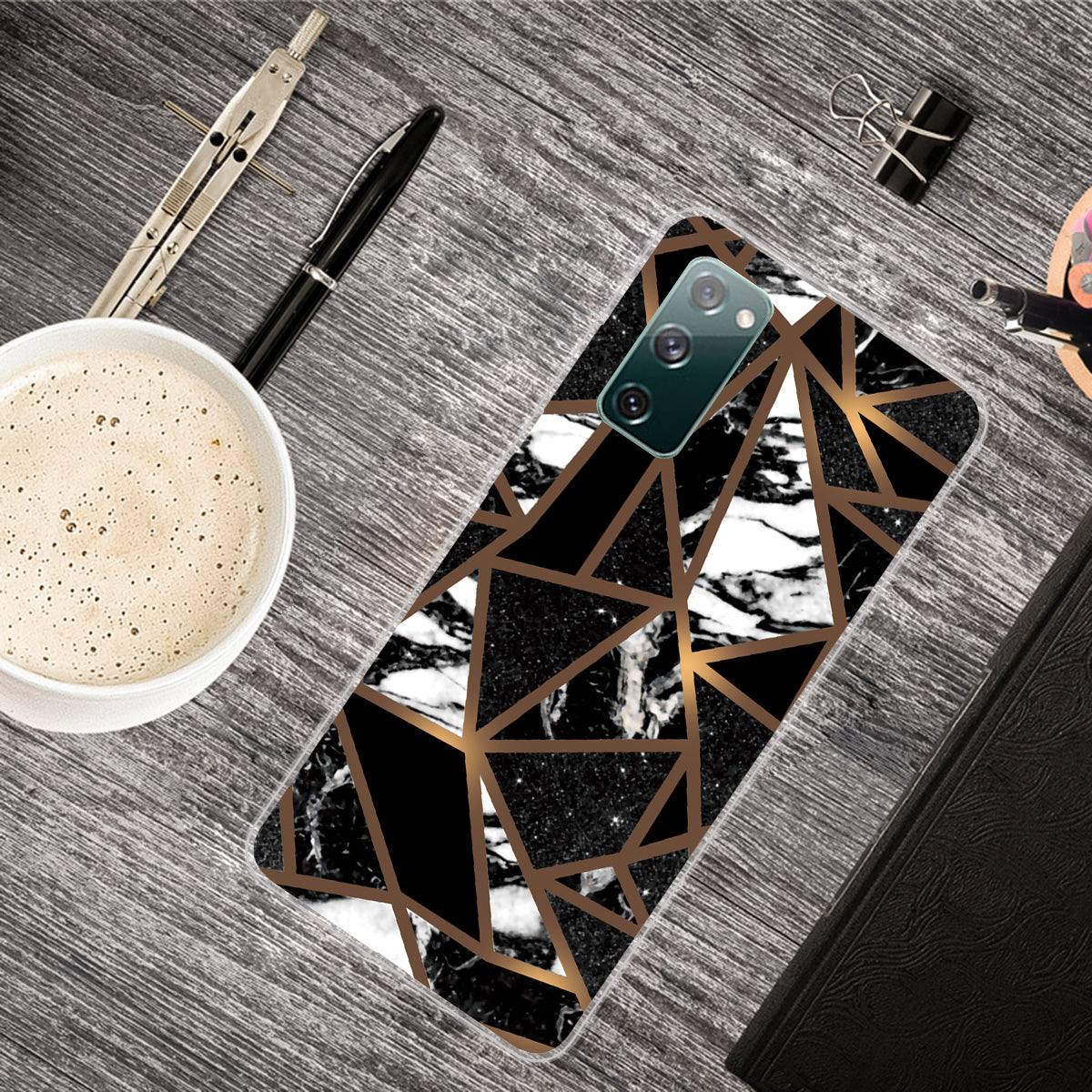 For Samsung Galaxy S20 FE 4G/5G/S20 Lite/S20 FE 2022 Shockproof TPU Case Marble Pattern Printed Phone Protector - Style L