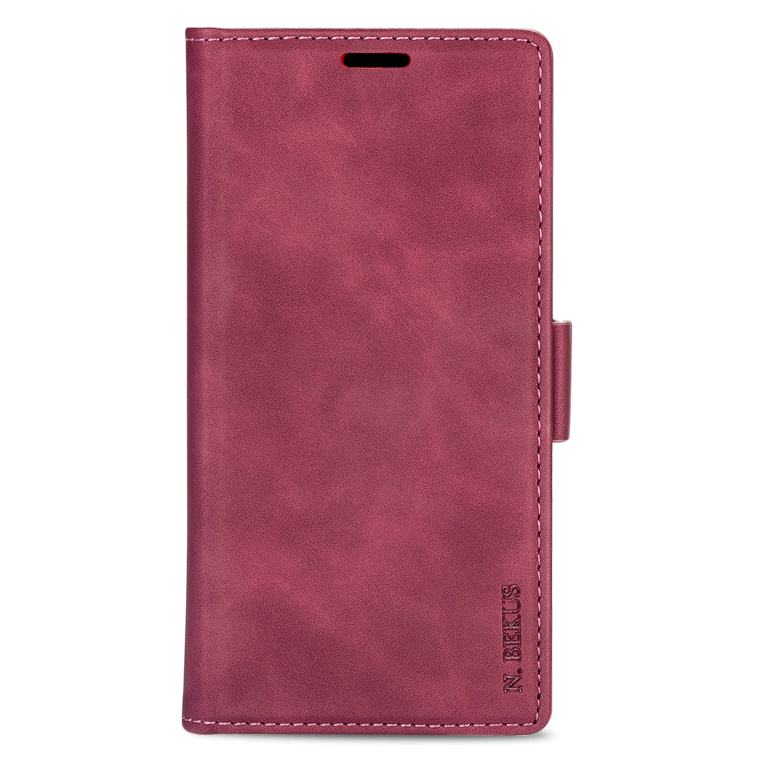 N.BEKUS PU Leather Wallet Phone Stand Case for Samsung Galaxy S20 FE/S20 Fan Edition/S20 FE 5G/S20 Fan Edition 5G - Wine Red