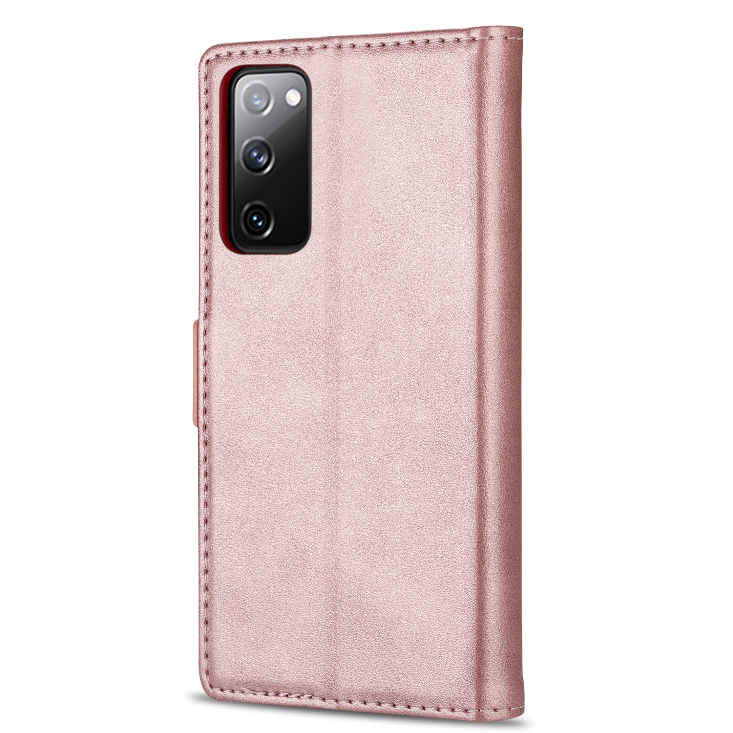 N.BEKUS PU Leather Wallet Phone Stand Case for Samsung Galaxy S20 FE/S20 Fan Edition/S20 FE 5G/S20 Fan Edition 5G - Rose Gold