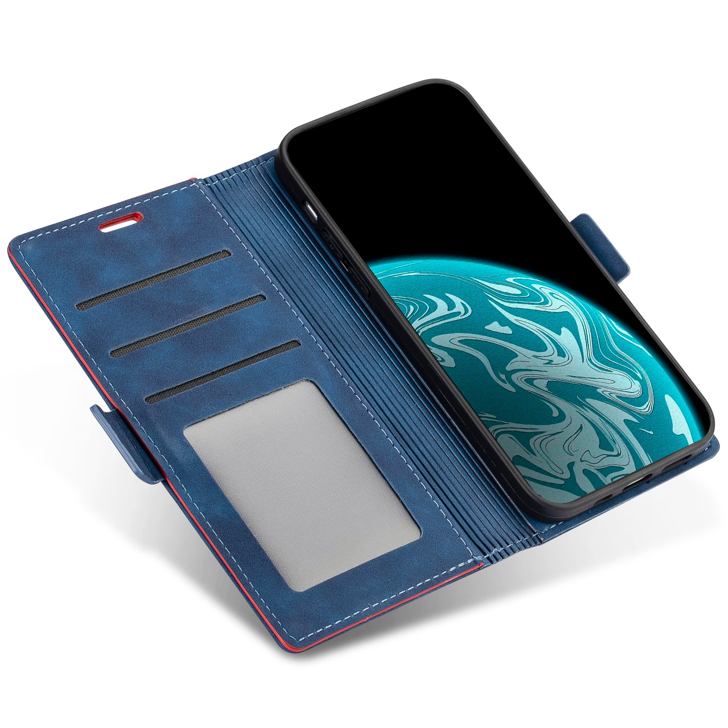 N.BEKUS PU Leather Wallet Phone Stand Case for Samsung Galaxy S20 FE/S20 Fan Edition/S20 FE 5G/S20 Fan Edition 5G - Blue