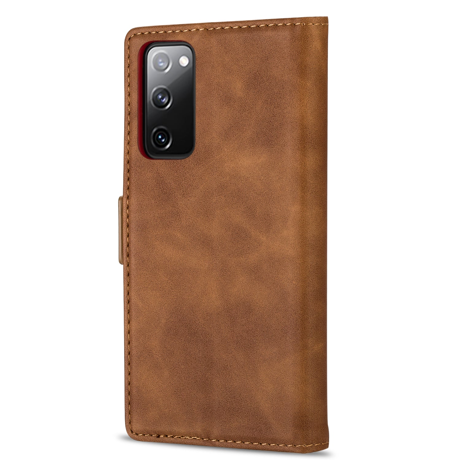 N.BEKUS PU Leather Wallet Phone Stand Case for Samsung Galaxy S20 FE/S20 Fan Edition/S20 FE 5G/S20 Fan Edition 5G - Brown