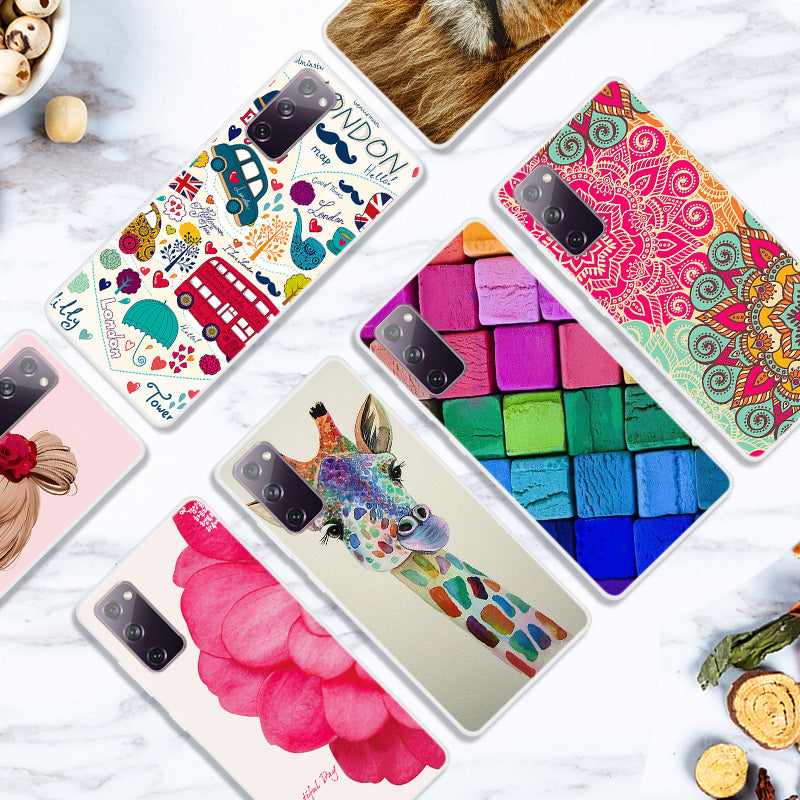 Pattern Printing TPU Cover Case for Samsung Galaxy S20 FE 4G/FE 5G/S20 Lite/S20 FE 2022  - Colorful Squares