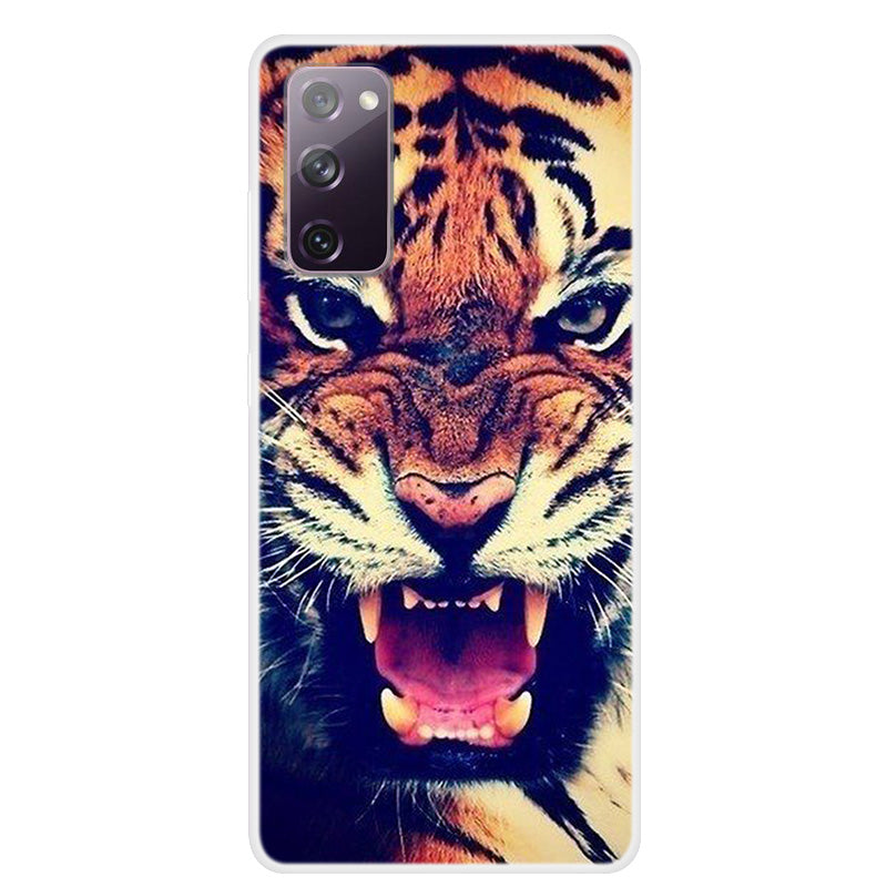 Pattern Printing TPU Cover Case for Samsung Galaxy S20 FE 4G/FE 5G/S20 Lite/S20 FE 2022 - Tiger