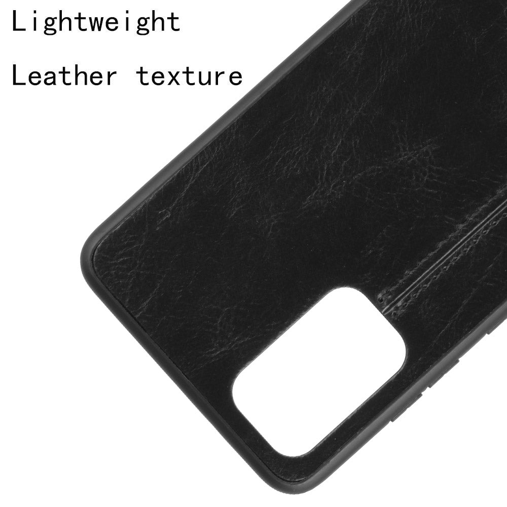 PU Leather Coated Hybrid Mobile Phone Case for Samsung Galaxy S20 FE 4G/FE 5G/S20 Lite/S20 FE 2022 - Black