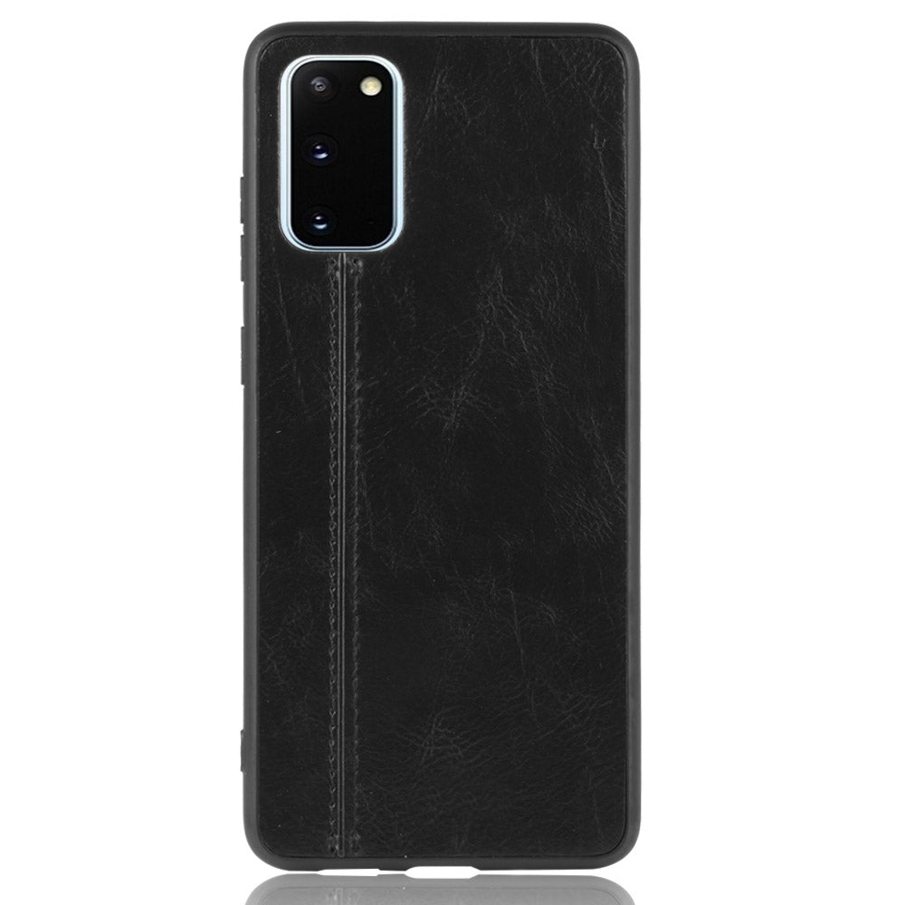 PU Leather Coated Hybrid Mobile Phone Case for Samsung Galaxy S20 FE 4G/FE 5G/S20 Lite/S20 FE 2022 - Black