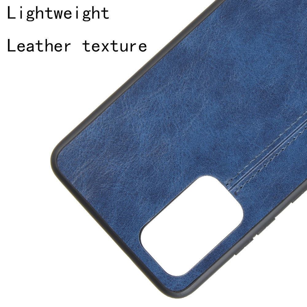 PU Leather Coated Hybrid Mobile Phone Case for Samsung Galaxy S20 FE 4G/FE 5G/S20 Lite/S20 FE 2022 - Blue