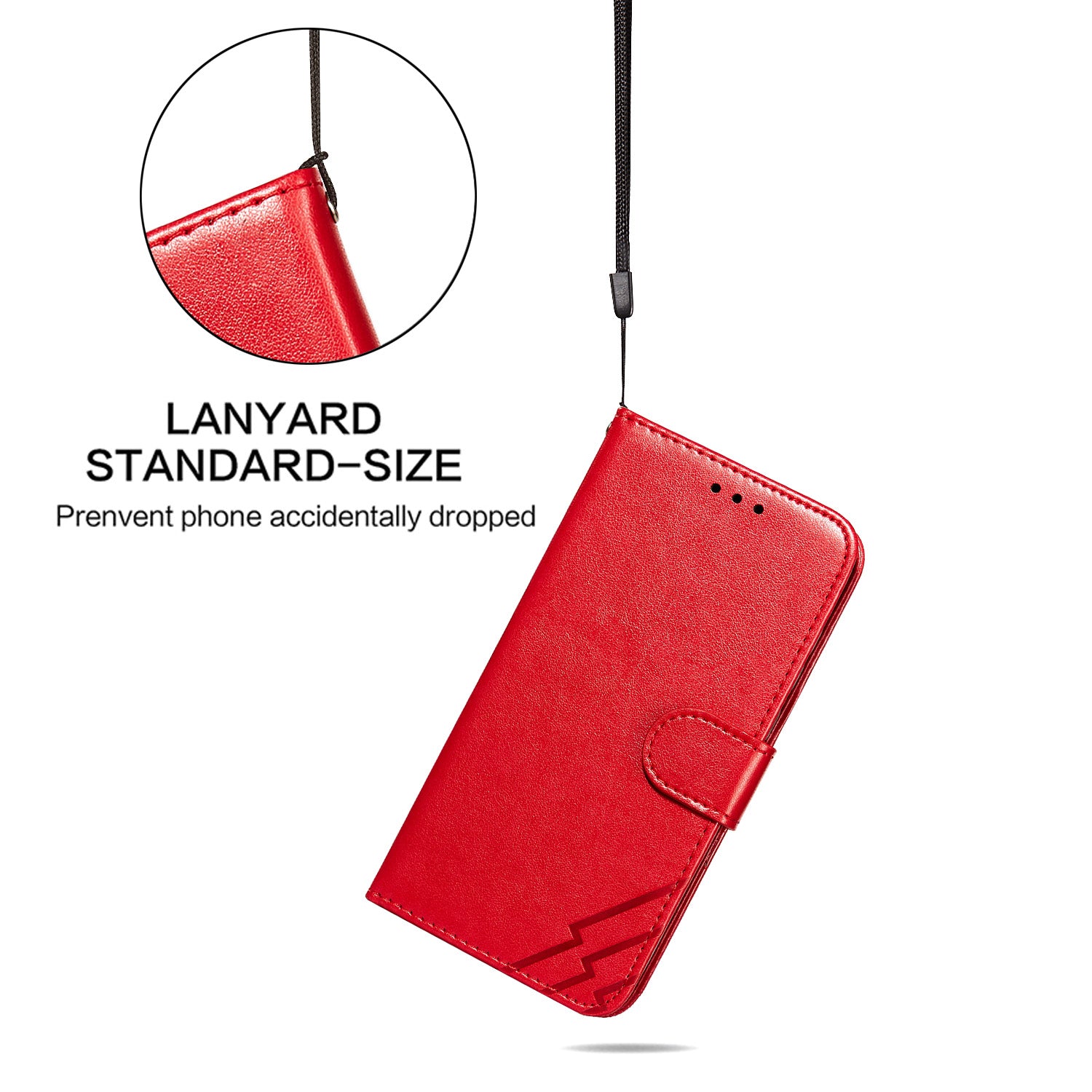 Wallet Stand Leather Phone Cover Case with Stripes Imprinting for Samsung Galaxy S20 FE 4G/FE 5G/S20 Lite/S20 FE 2022 - Red