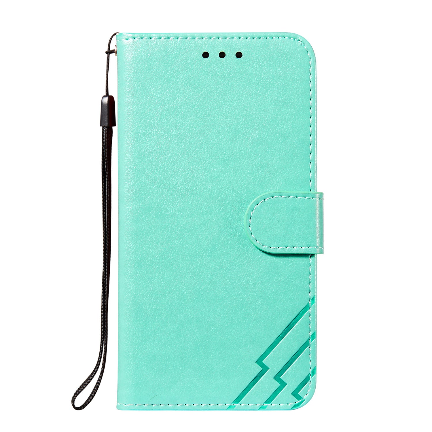 Wallet Stand Leather Phone Cover Case with Stripes Imprinting for Samsung Galaxy S20 FE 4G/FE 5G/S20 Lite/S20 FE 2022 - Green