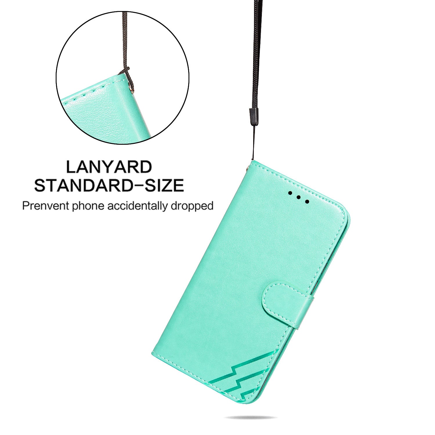 Wallet Stand Leather Phone Cover Case with Stripes Imprinting for Samsung Galaxy S20 FE 4G/FE 5G/S20 Lite/S20 FE 2022 - Green