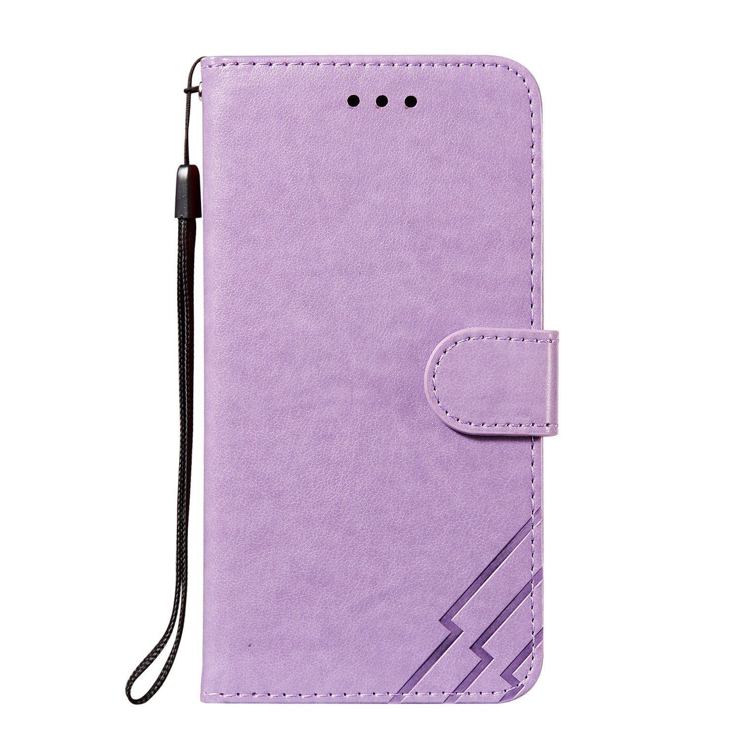 Wallet Stand Leather Phone Cover Case with Stripes Imprinting for Samsung Galaxy S20 FE 4G/FE 5G/S20 Lite/S20 FE 2022 - Purple