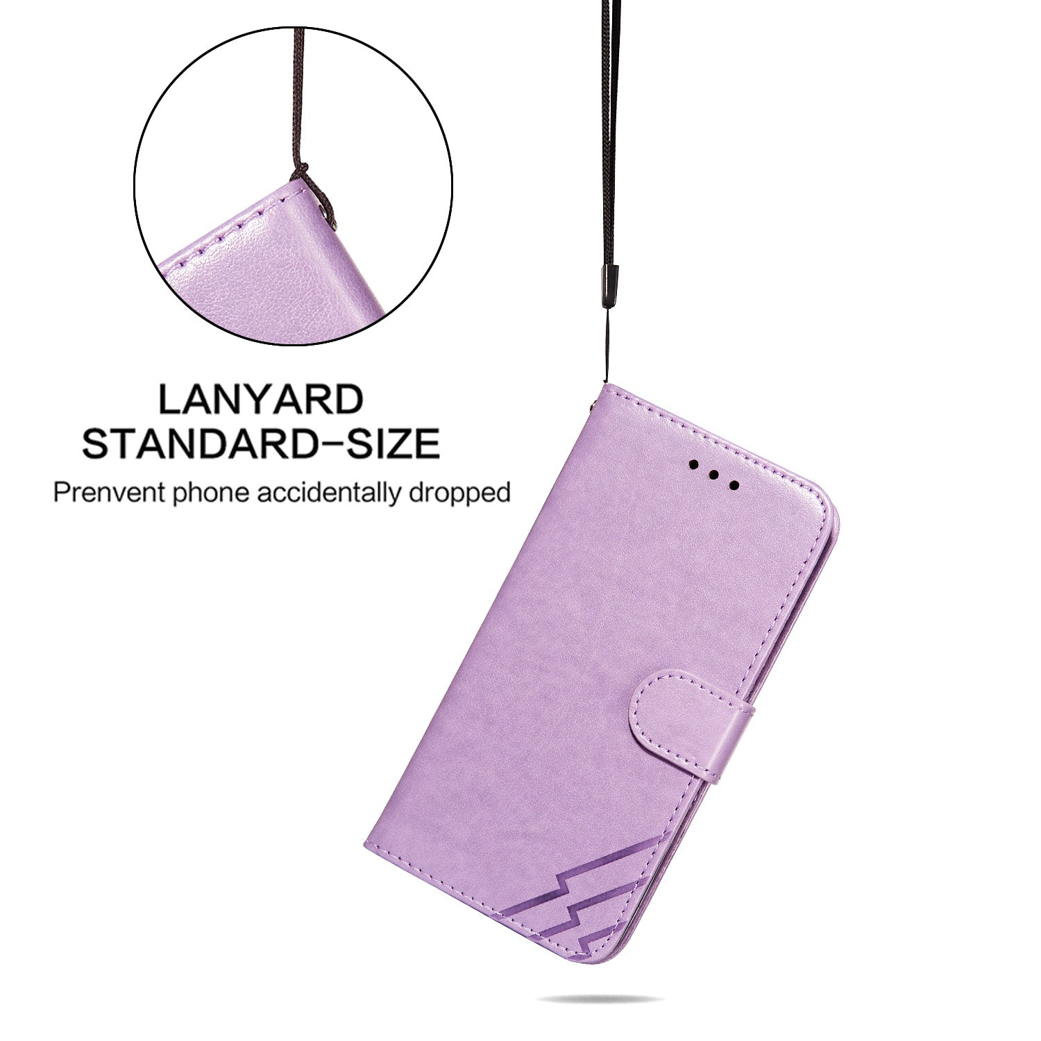 Wallet Stand Leather Phone Cover Case with Stripes Imprinting for Samsung Galaxy S20 FE 4G/FE 5G/S20 Lite/S20 FE 2022 - Purple