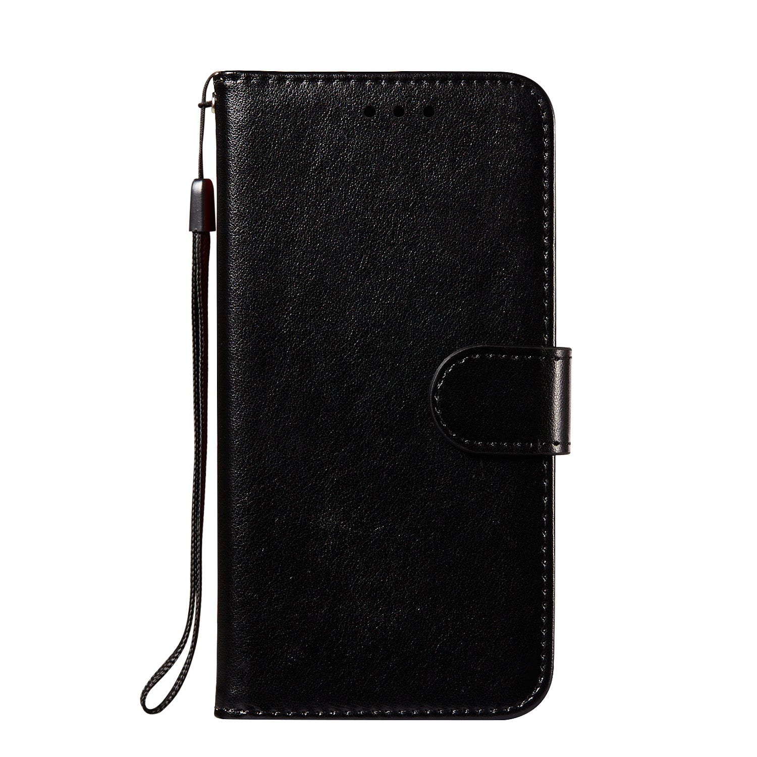 Dual-sided Magnetic Clasp Leather Wallet Stand Phone Case Shell for Samsung Galaxy S20 FE 4G/FE 5G/S20 Lite/S20 FE 2022  -  Black